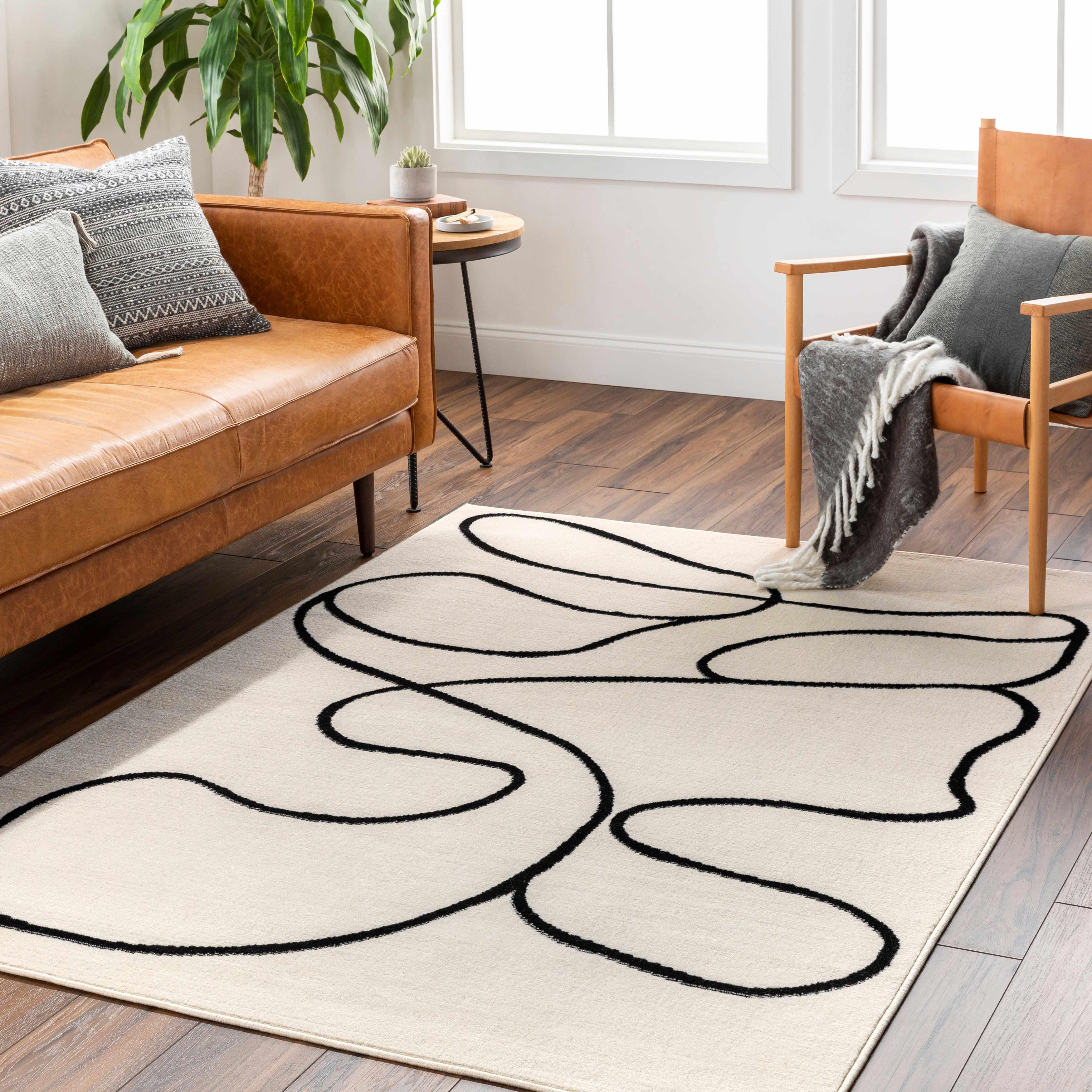 Eilir Modern Low Profile Boho Rug - PRHOMZ