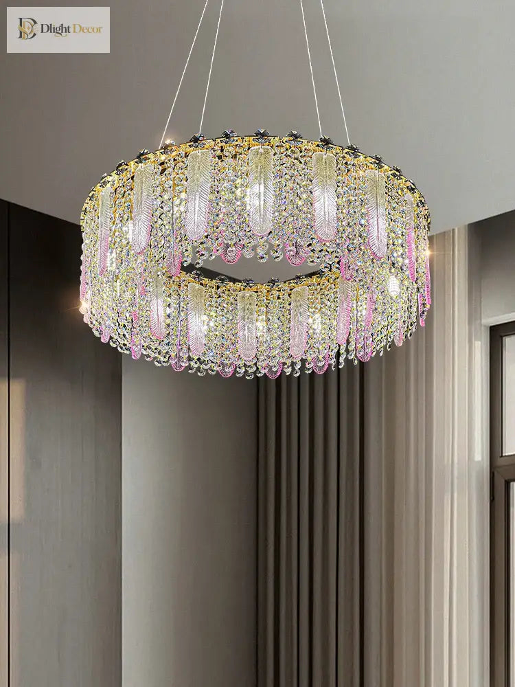 Elegant Crystal Chandelier | Bedroom & Bedside Lighting