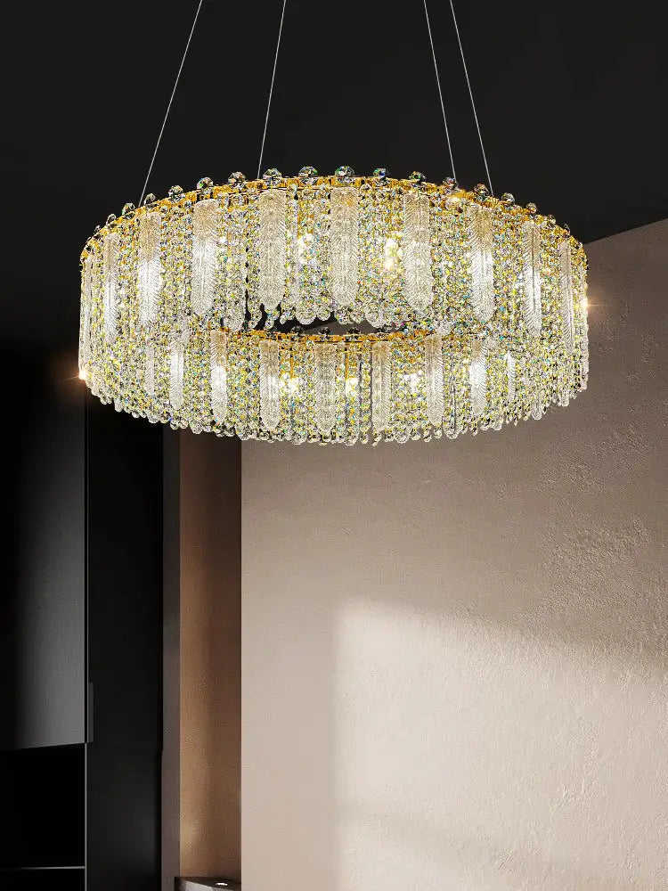 Elegant Crystal Chandelier | Bedroom & Bedside Lighting