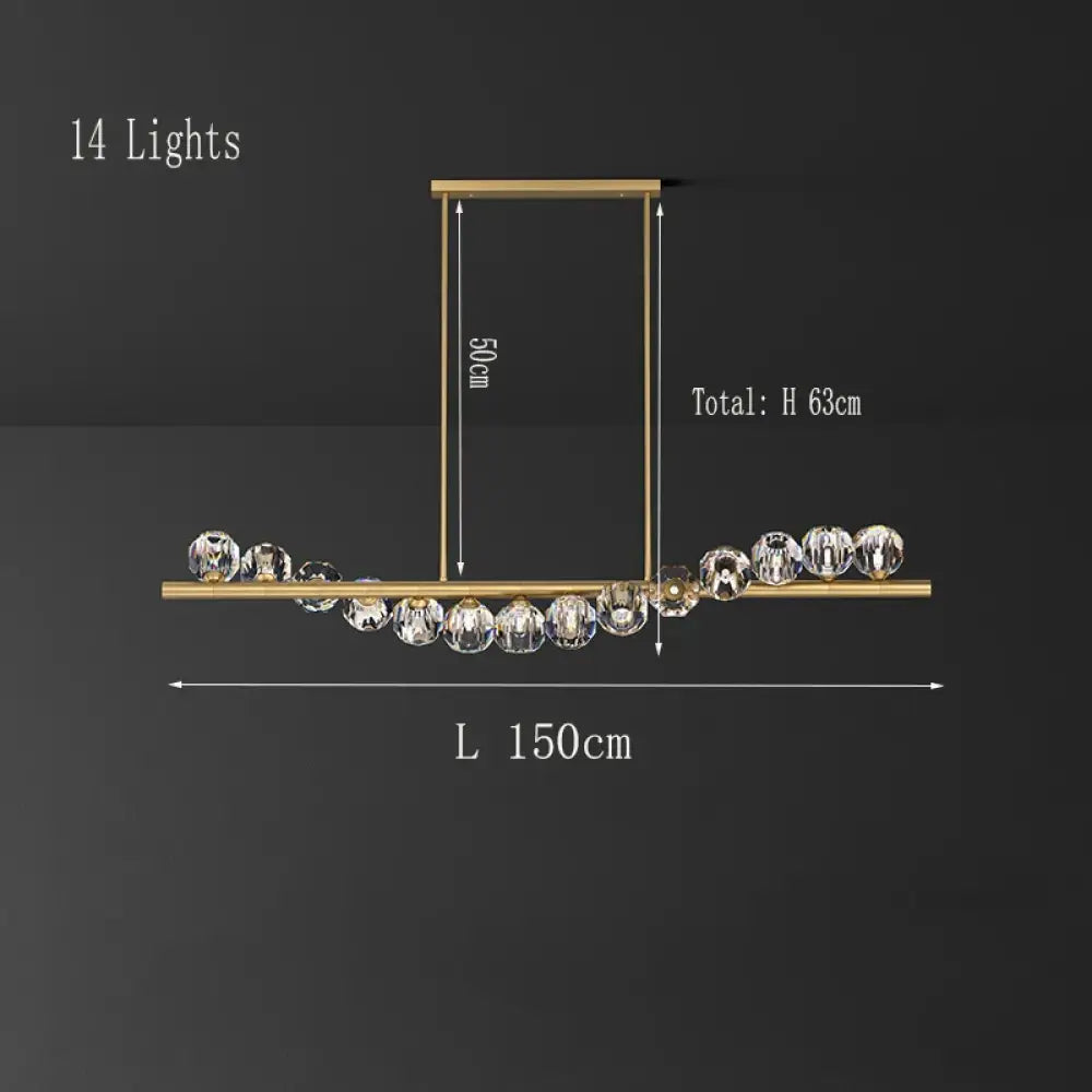 Elegant Crystal Chandelier | Kitchen Island Home Lighting