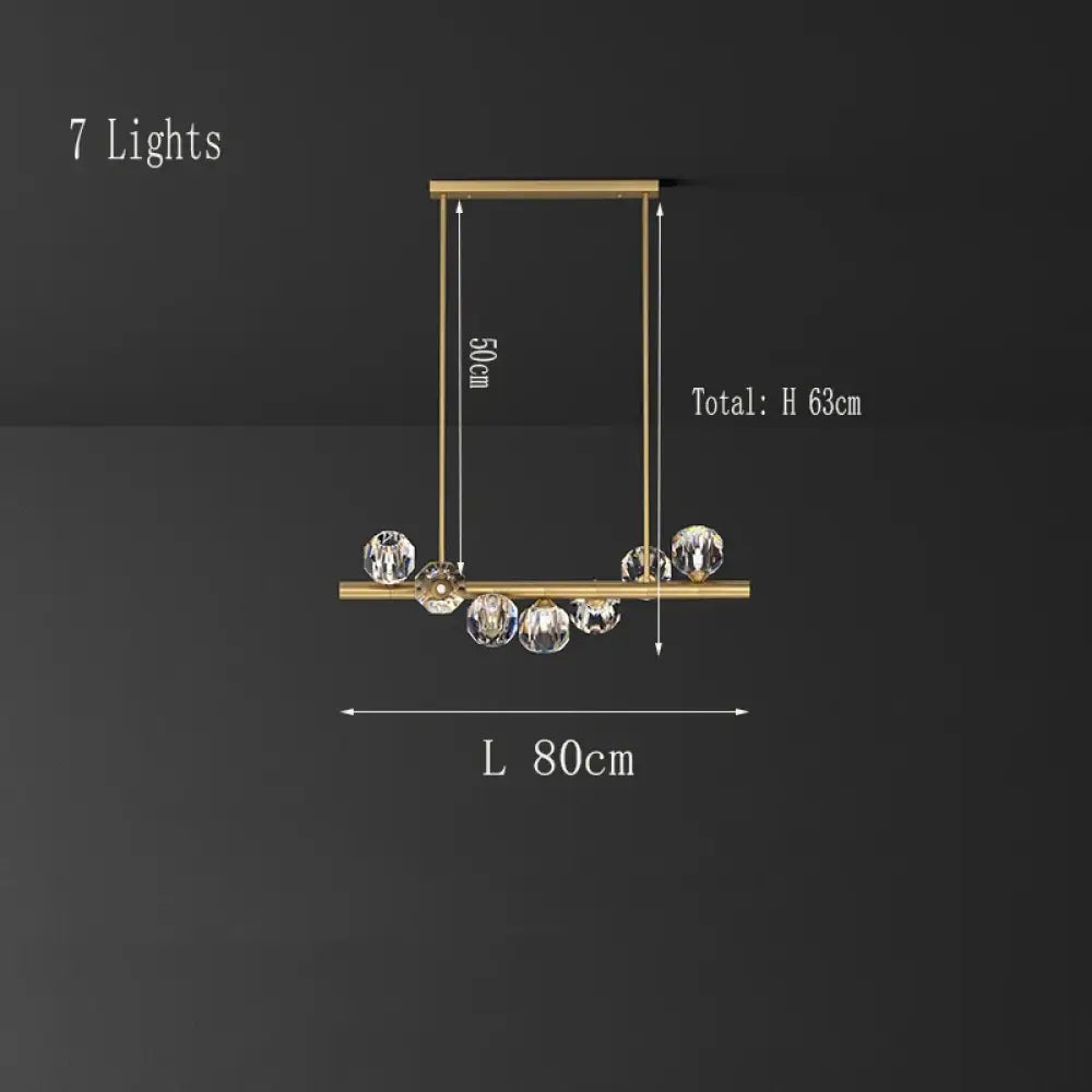 Elegant Crystal Chandelier | Kitchen Island Home Lighting