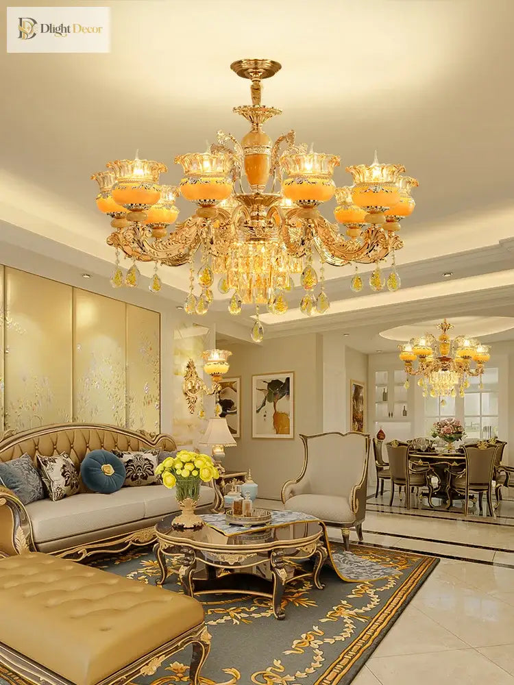 Elegant Crystal Chandelier | Modern Bedroom Lighting