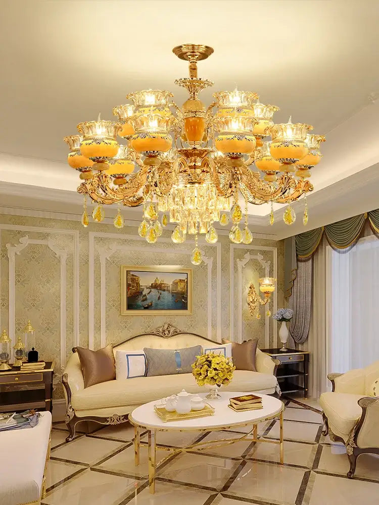 Elegant Crystal Chandelier | Modern Bedroom Lighting