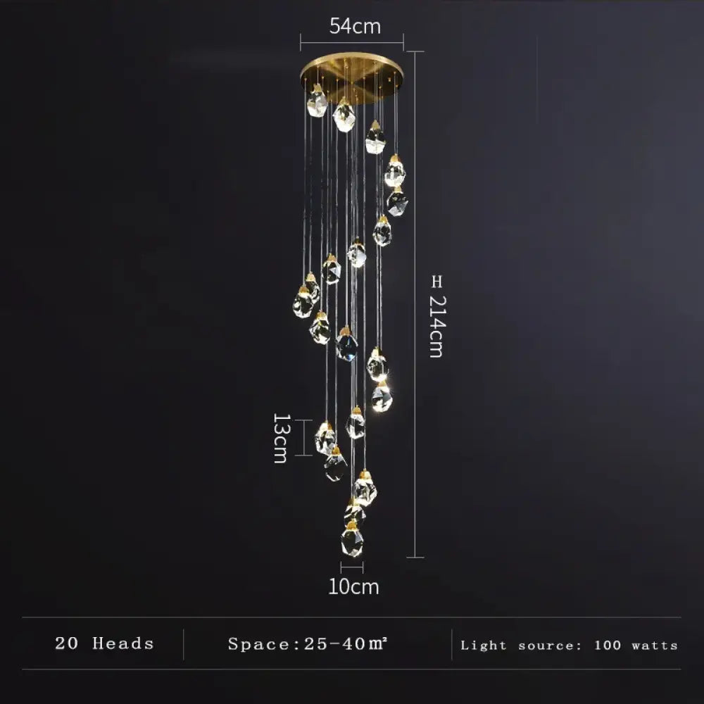 Elegant Crystal Chandelier | Modern Living Room Lighting