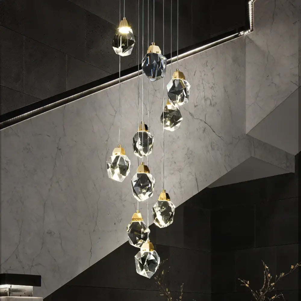 Elegant Crystal Chandelier | Modern Living Room Lighting