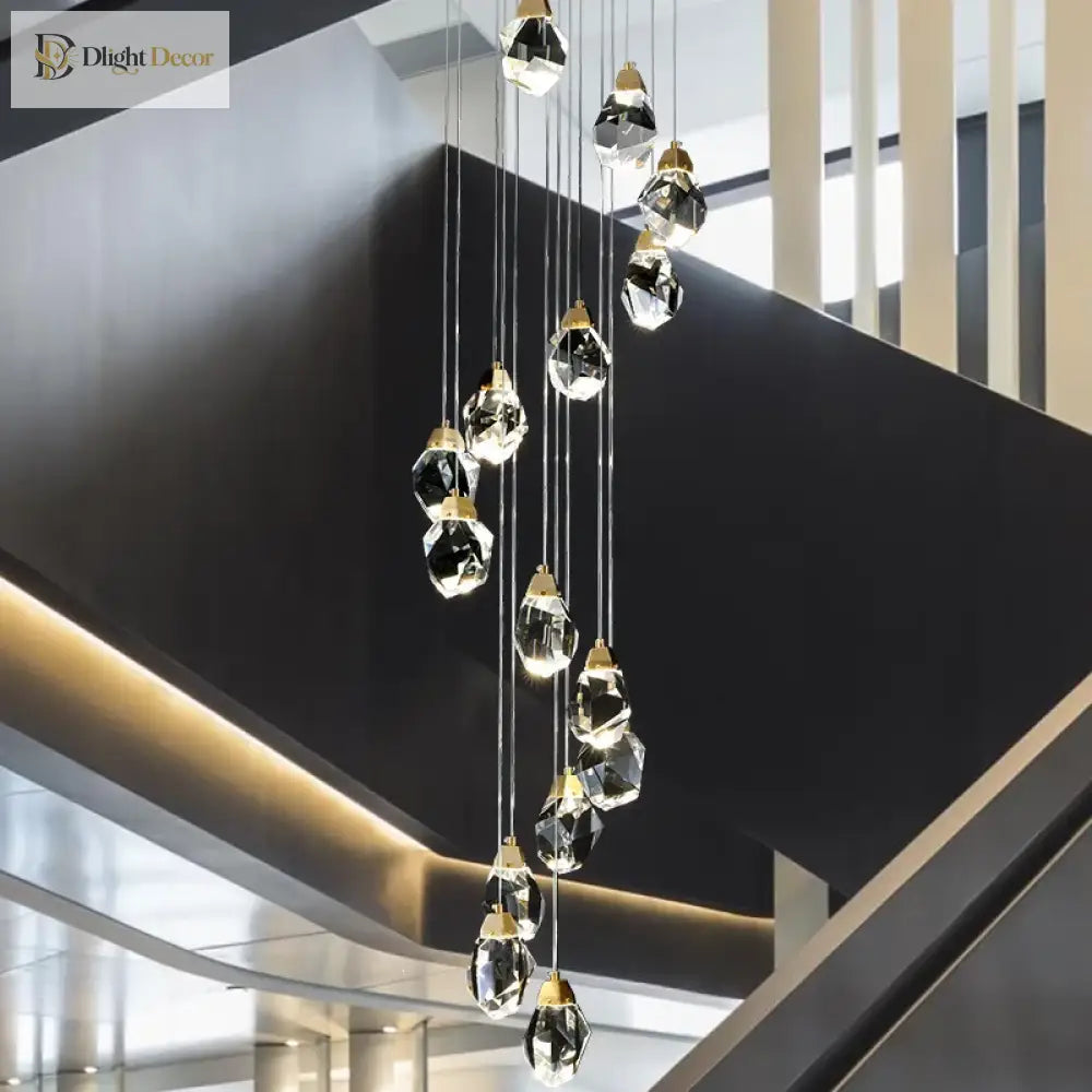 Elegant Crystal Chandelier | Modern Living Room Lighting