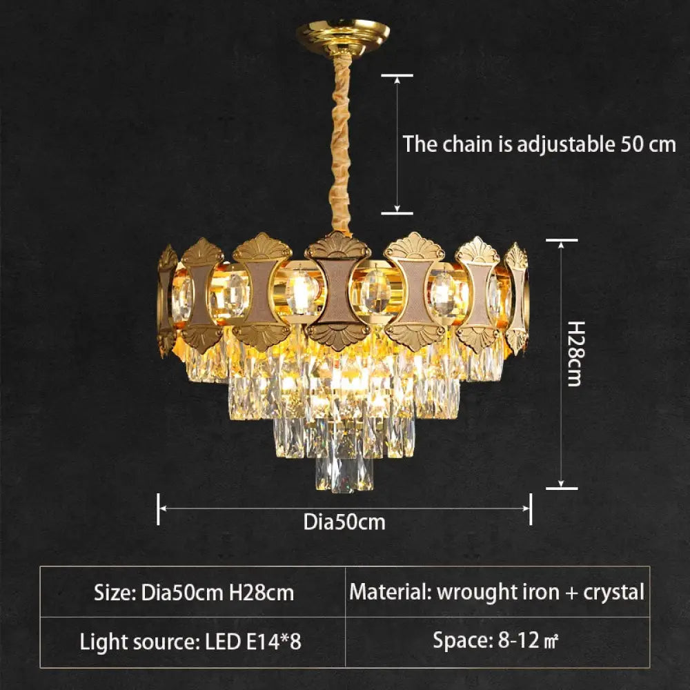 Elegant Crystal Gold Chandelier | Dining Room Home Lighting
