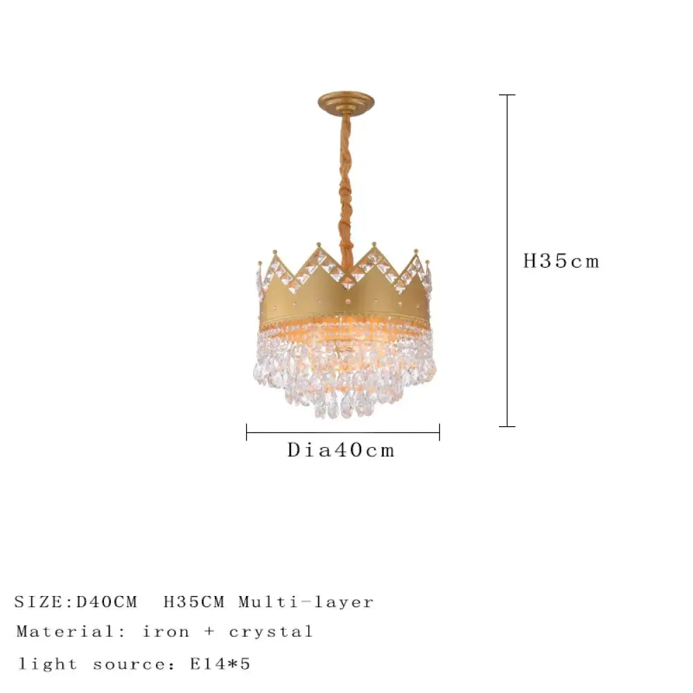 Elegant Crystal Gold Chandelier | Dining Room Lighting