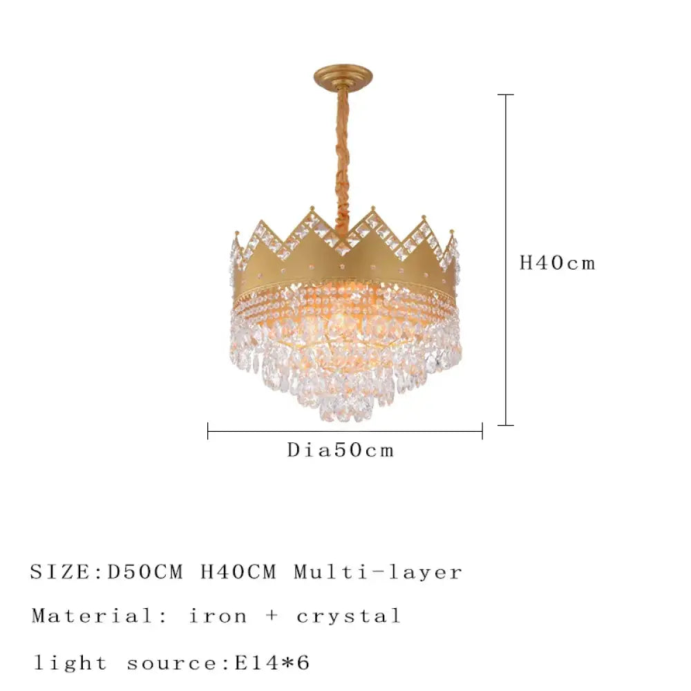 Elegant Crystal Gold Chandelier | Dining Room Lighting