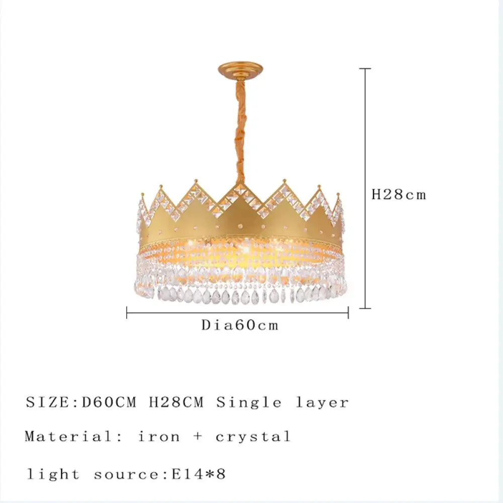 Elegant Crystal Gold Chandelier | Dining Room Lighting