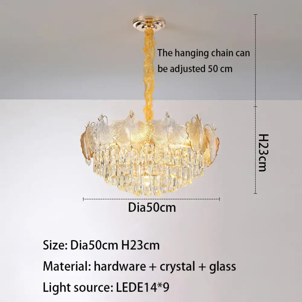 Elegant LED Crystal Chandelier | Modern Bedroom Lighting