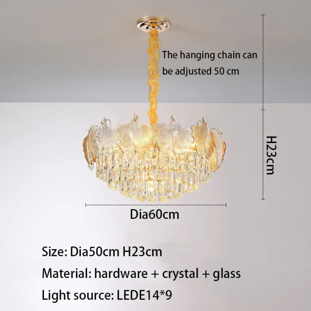 Elegant LED Crystal Chandelier | Modern Bedroom Lighting