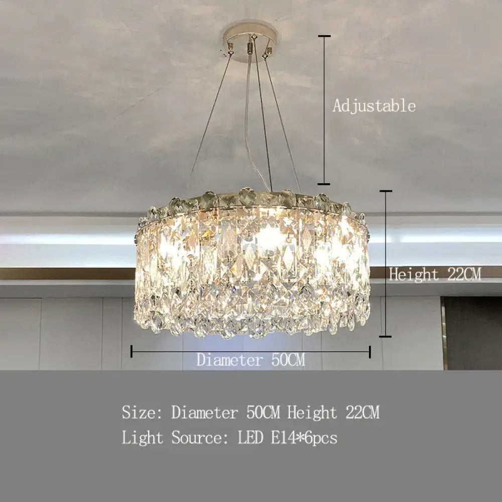 Elegant LED Crystal Gold Chandelier | Dining Room Lighting