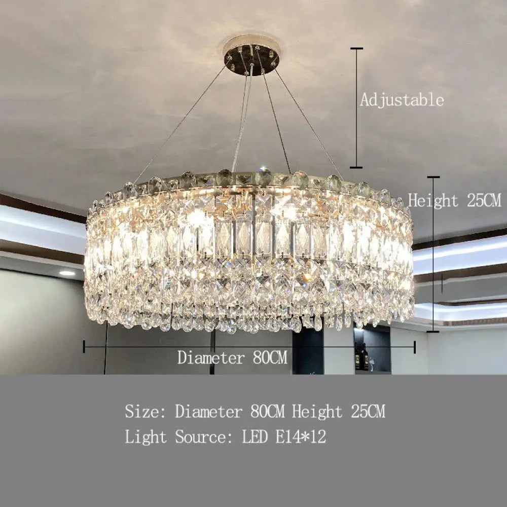 Elegant LED Crystal Gold Chandelier | Dining Room Lighting
