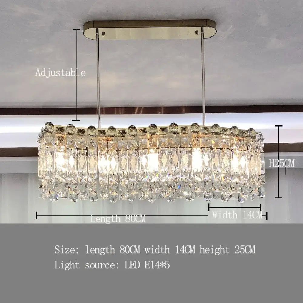 Elegant LED Crystal Gold Chandelier | Dining Room Lighting
