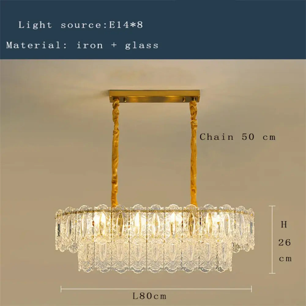 Elegant Modern Glass Chandelier | Dining Room Lighting