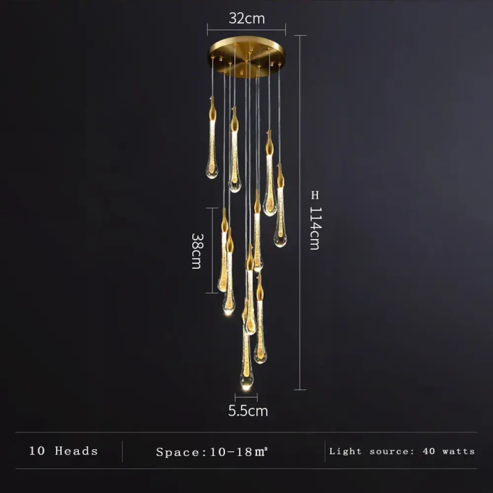 Elegant Spiral Chandelier | Modern Dining Room Lighting