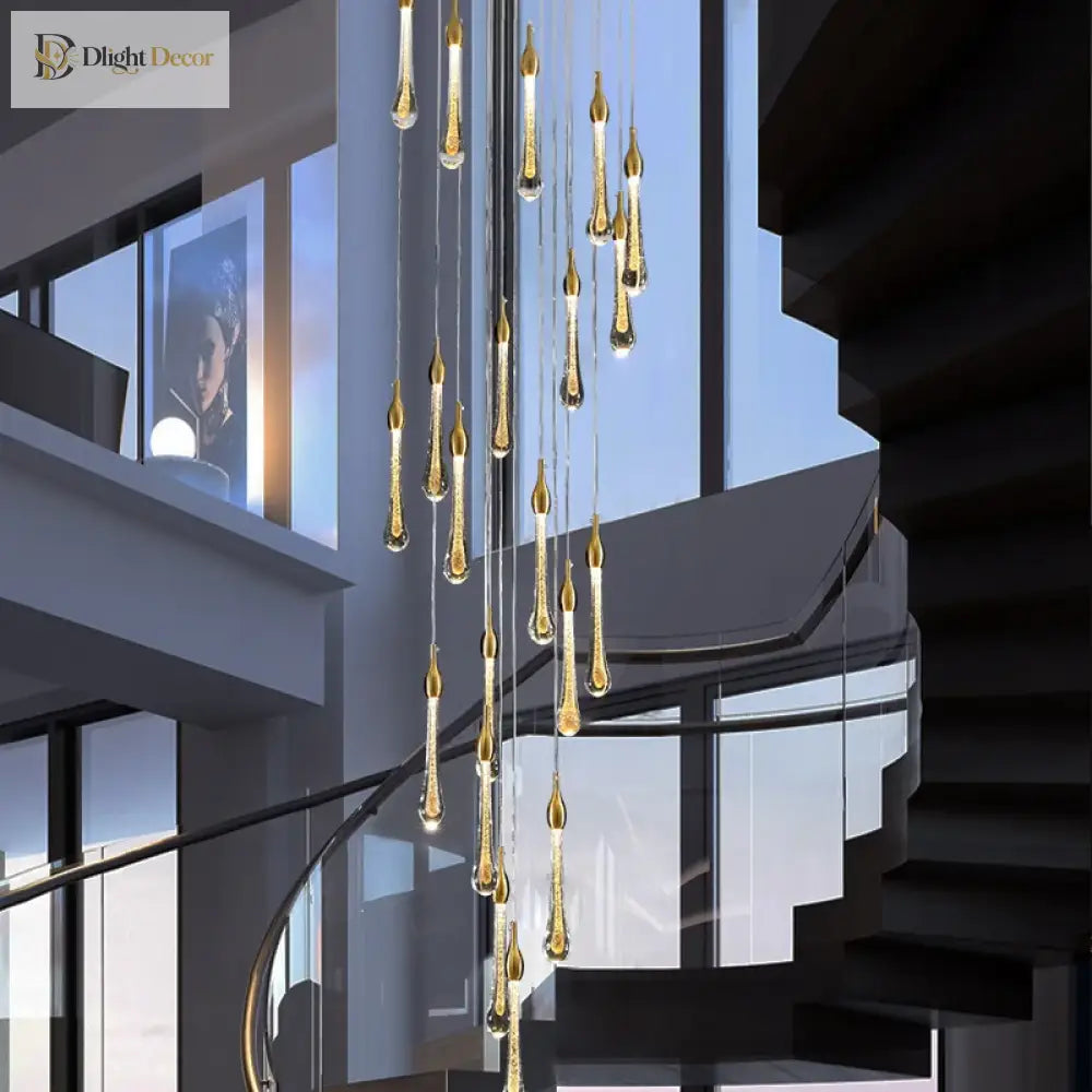 Elegant Spiral Chandelier | Modern Dining Room Lighting