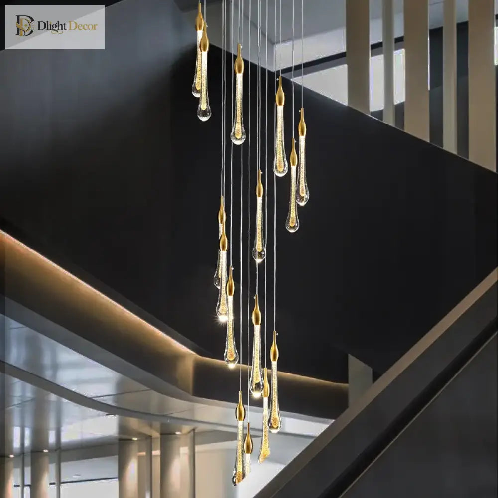 Elegant Spiral Chandelier | Modern Dining Room Lighting