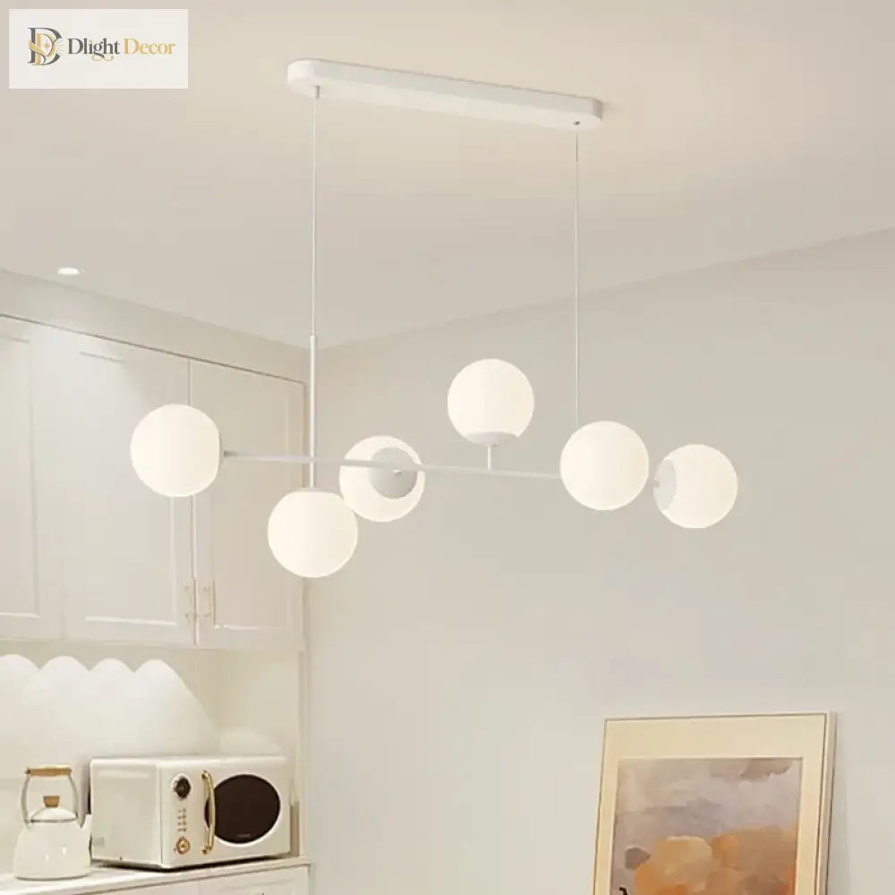 Elegant White Pendant Light | Kitchen Island Home Lighting