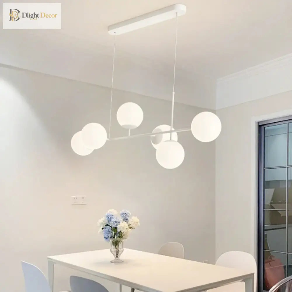 Elegant White Pendant Light | Kitchen Island Home Lighting