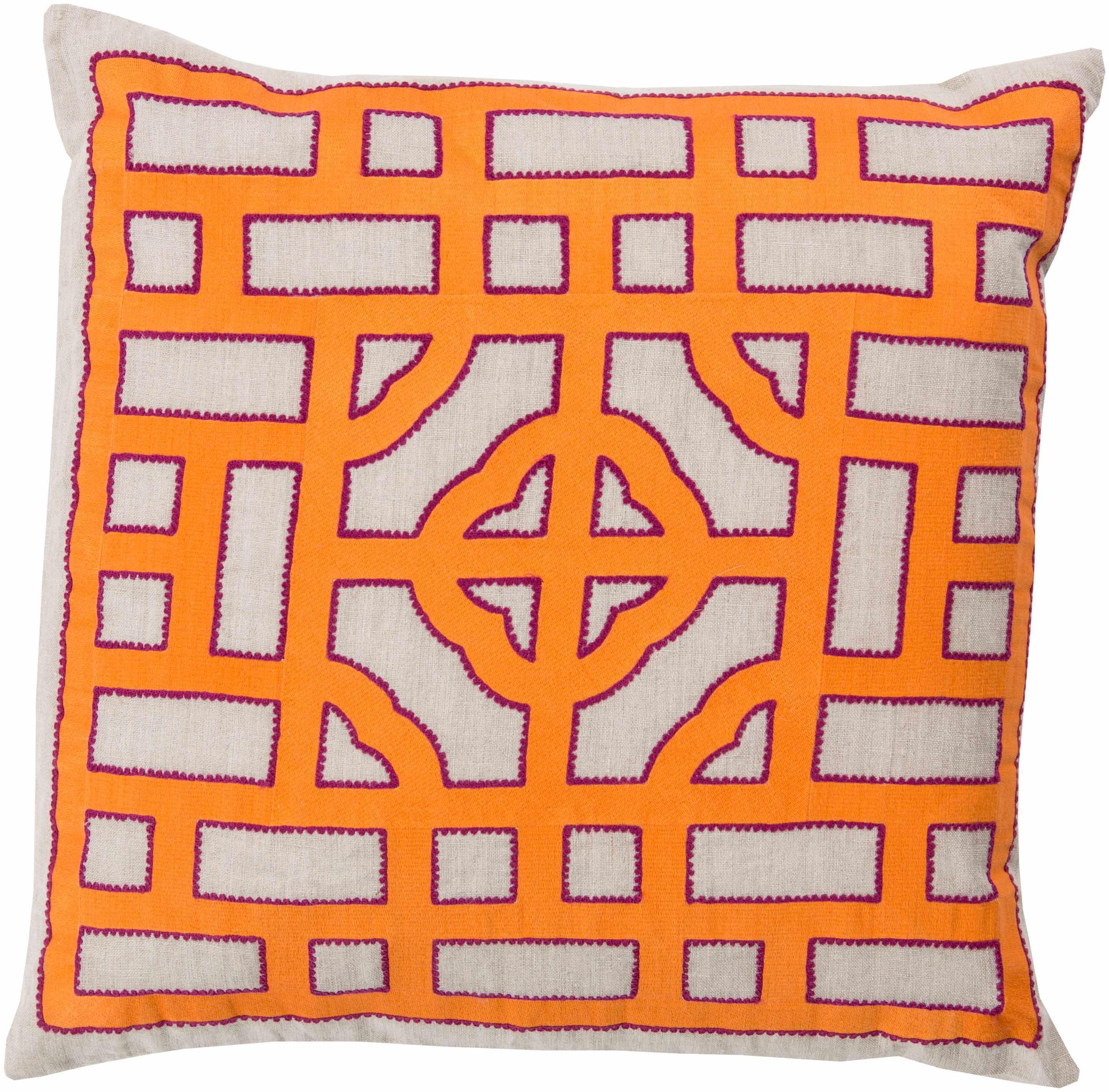 Elkatawa Orange Geometric Square Throw Pillow - Clearance - PRHOMZ