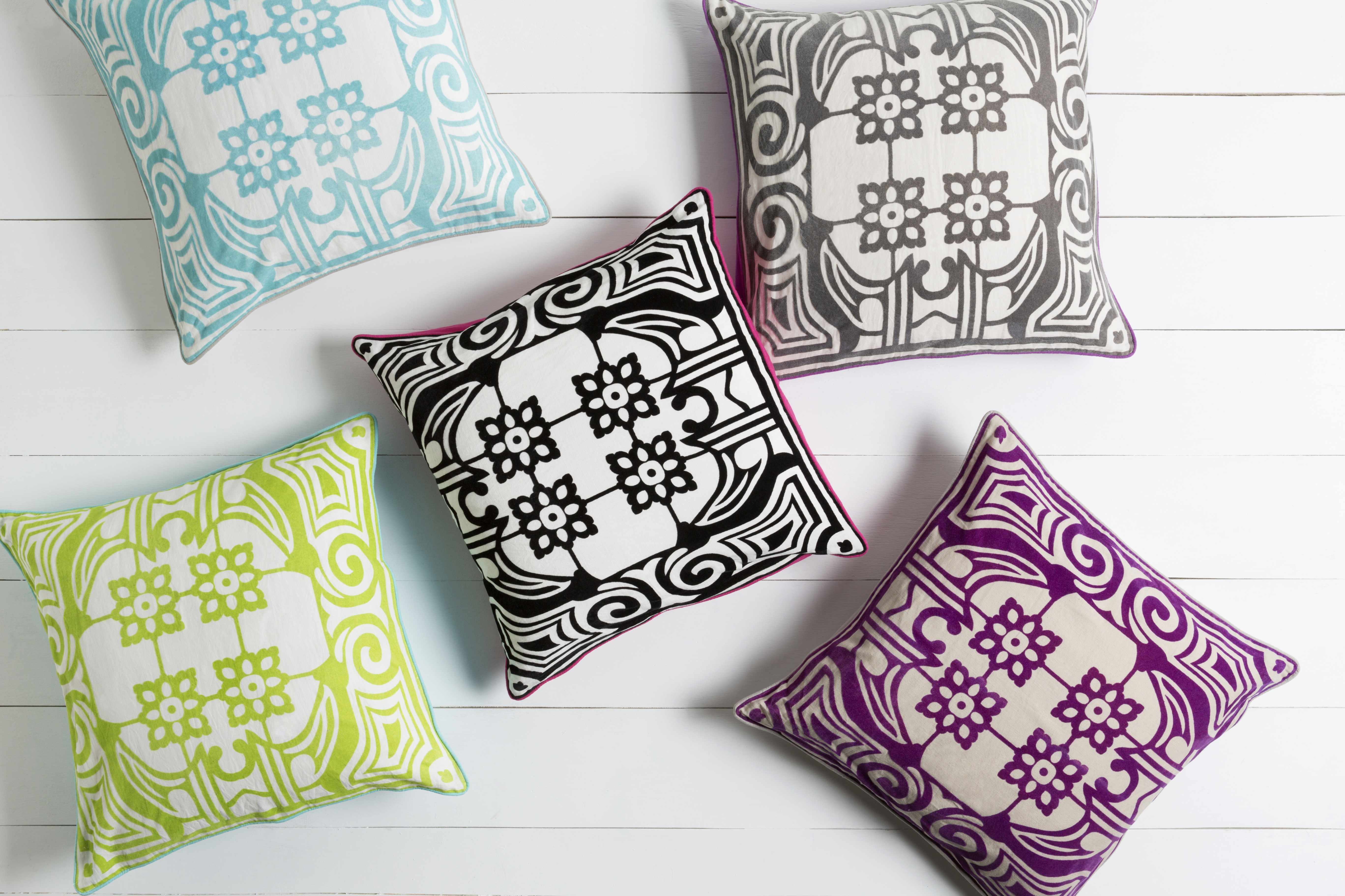 Kellerberrin Green Floral Geometric Pillow - Clearance-4