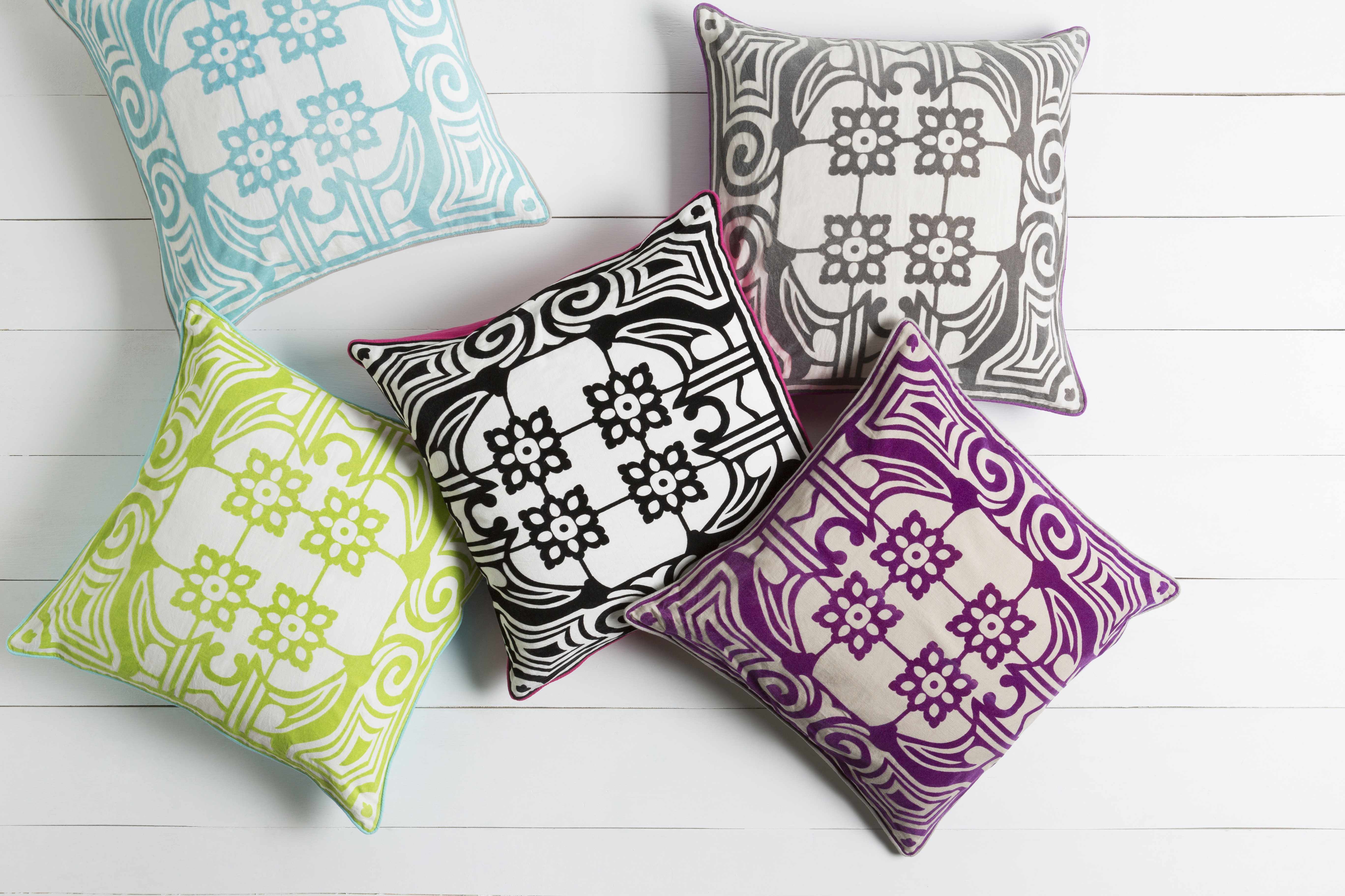 Kellerberrin Green Floral Geometric Pillow - Clearance-3