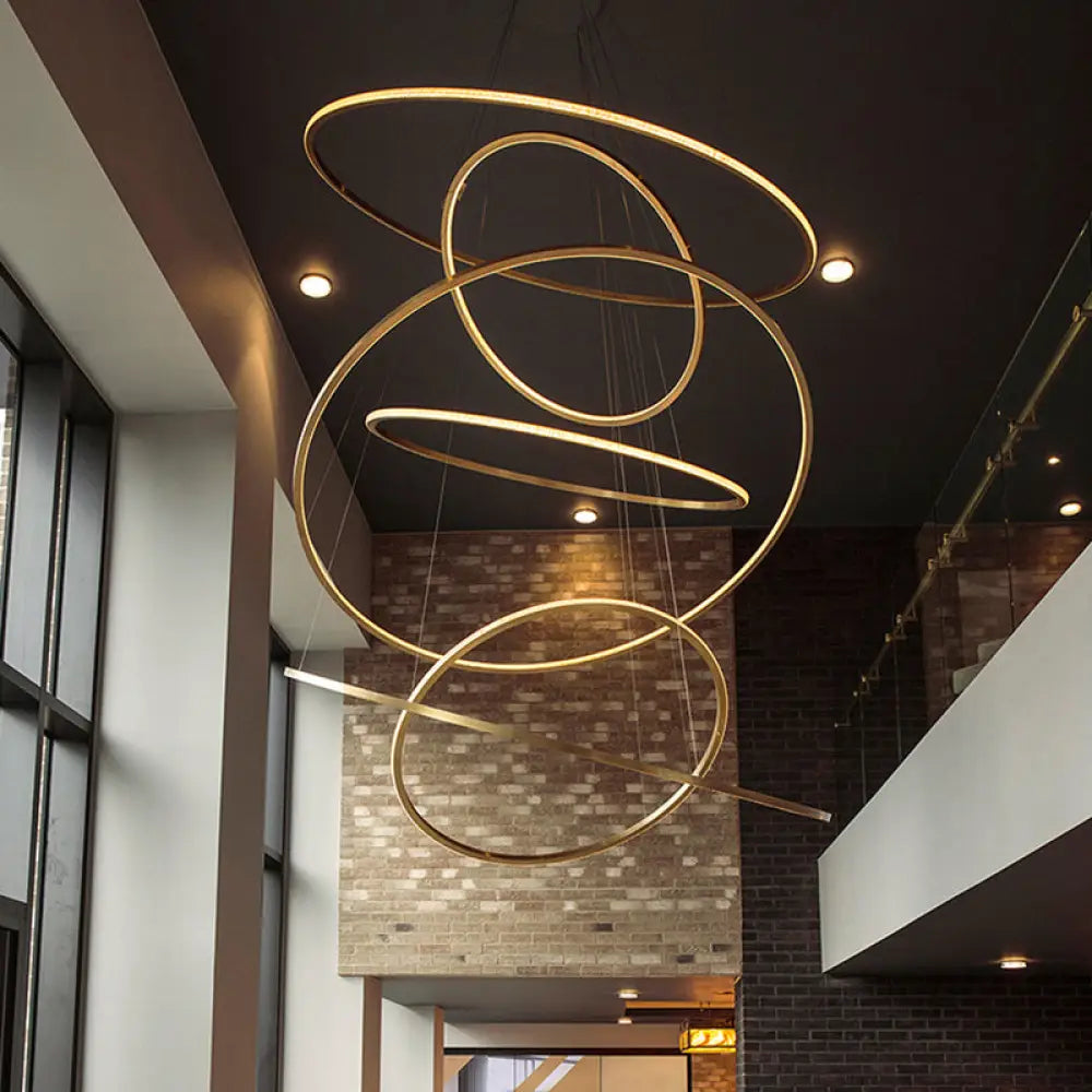 Embrace LED Modern Gold Chandelier | Dining Room Lighting