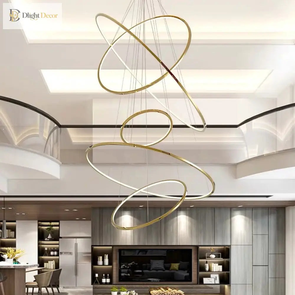Embrace LED Modern Gold Chandelier | Dining Room Lighting