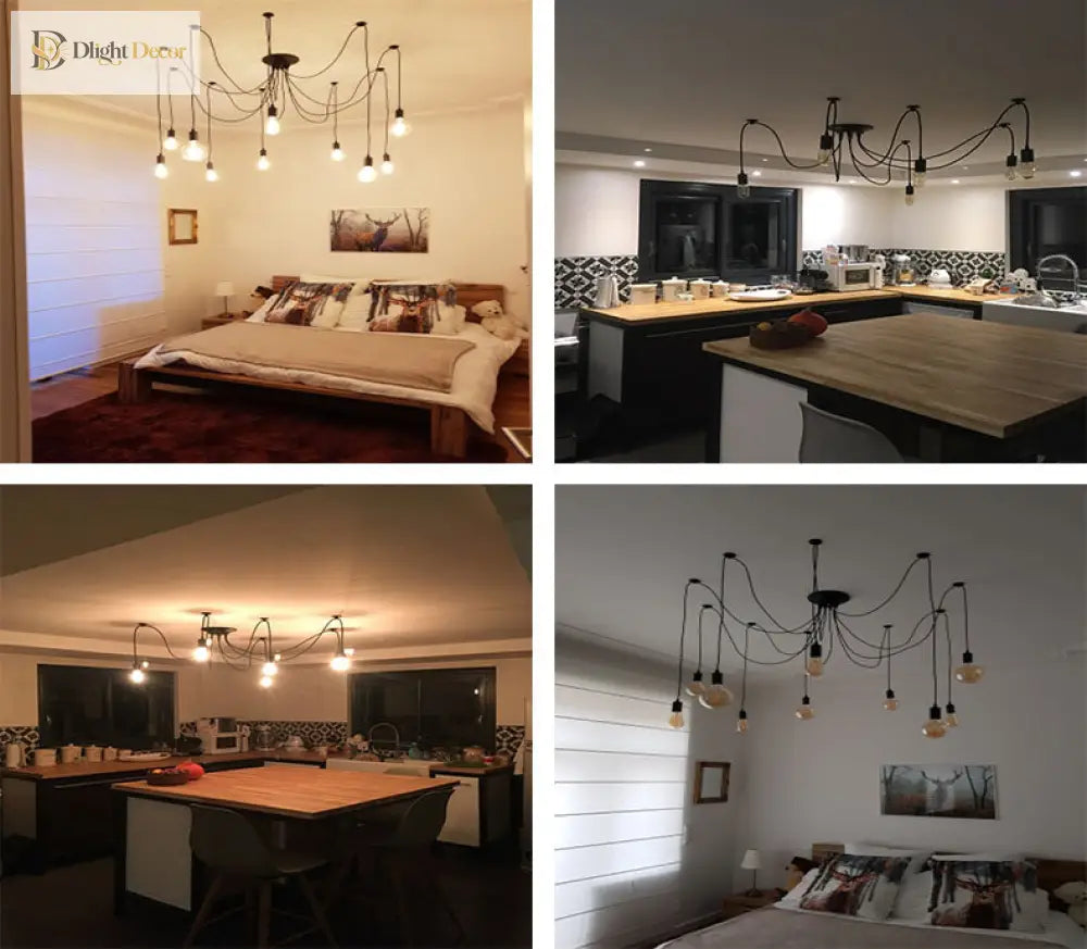 Emma LED Adjustable Chandelier | Dining Room Home Lighting