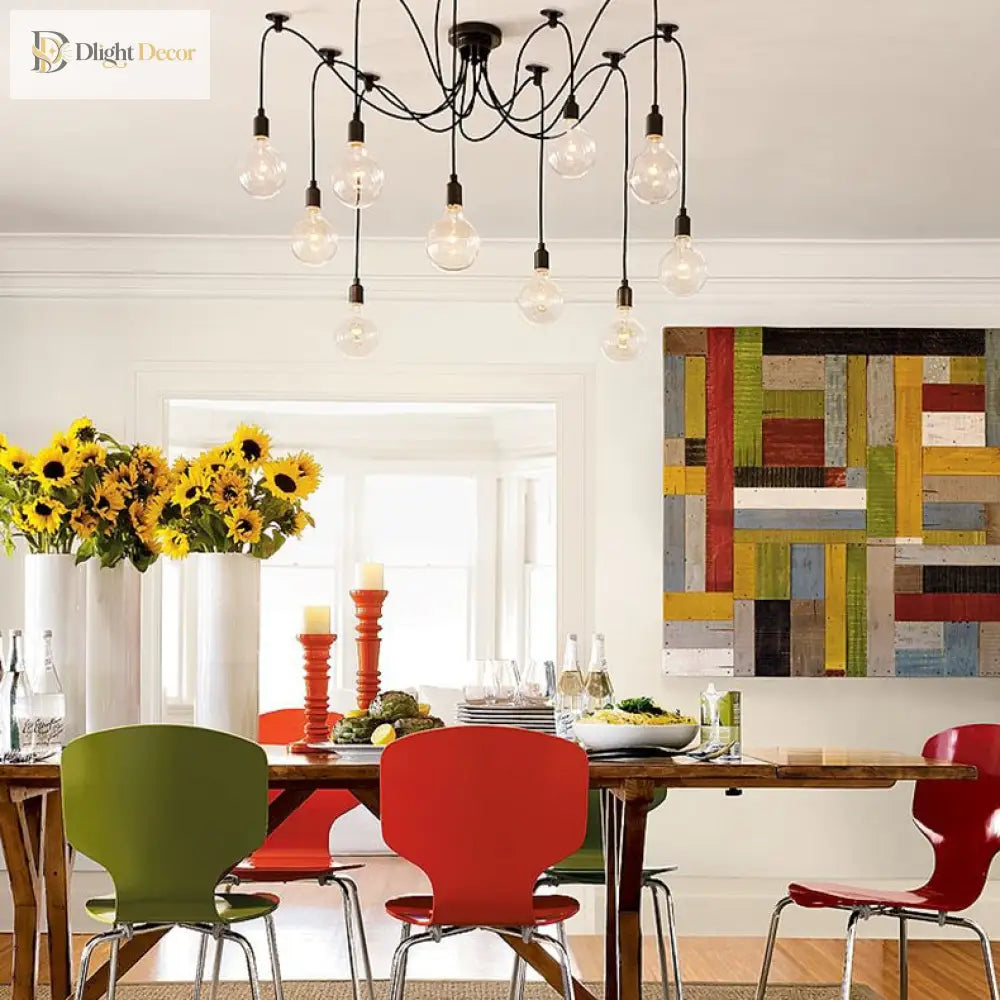 Emma LED Adjustable Chandelier | Dining Room Home Lighting