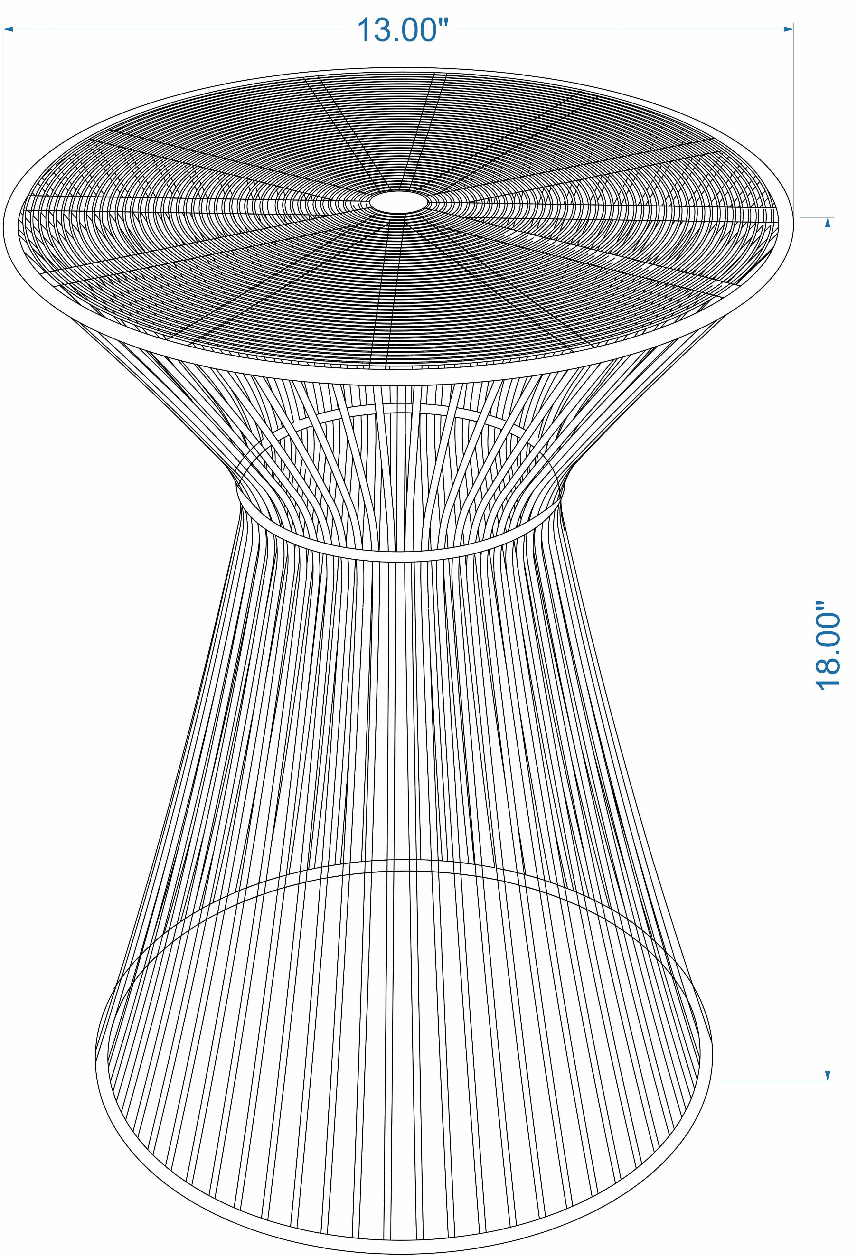 Ergani Black Metal End Table-4