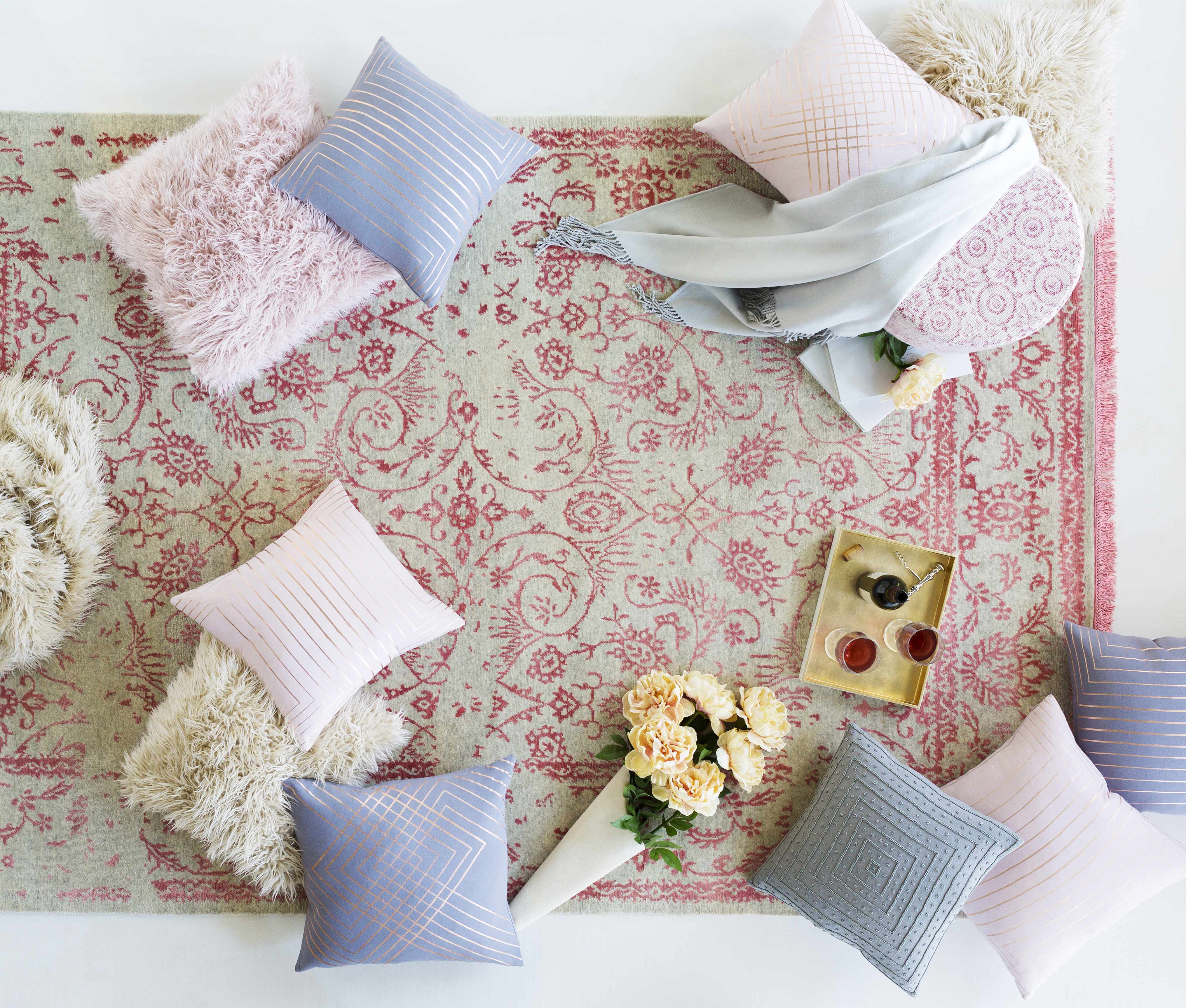 Pledger Geometric Gold Accents Throw Pillow - Clearance-1