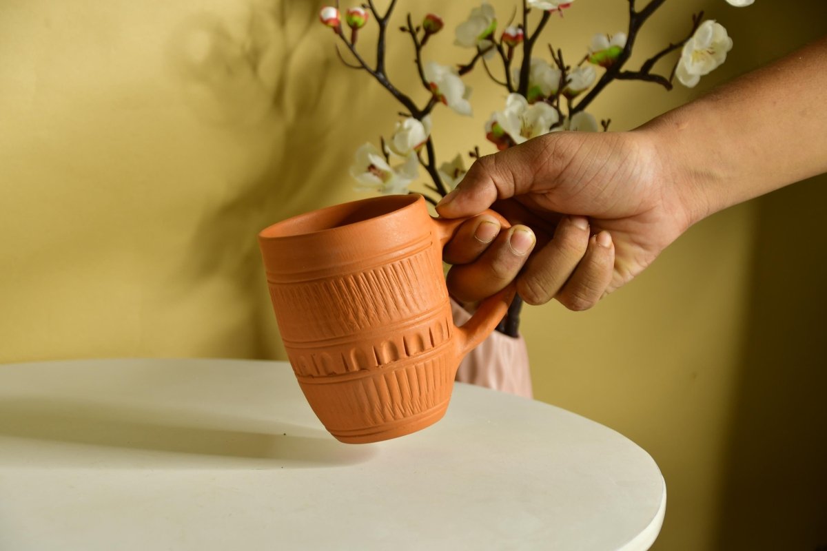 Rustic Terracotta Coffee Mug: Home Decor & Kitchen Delight-0