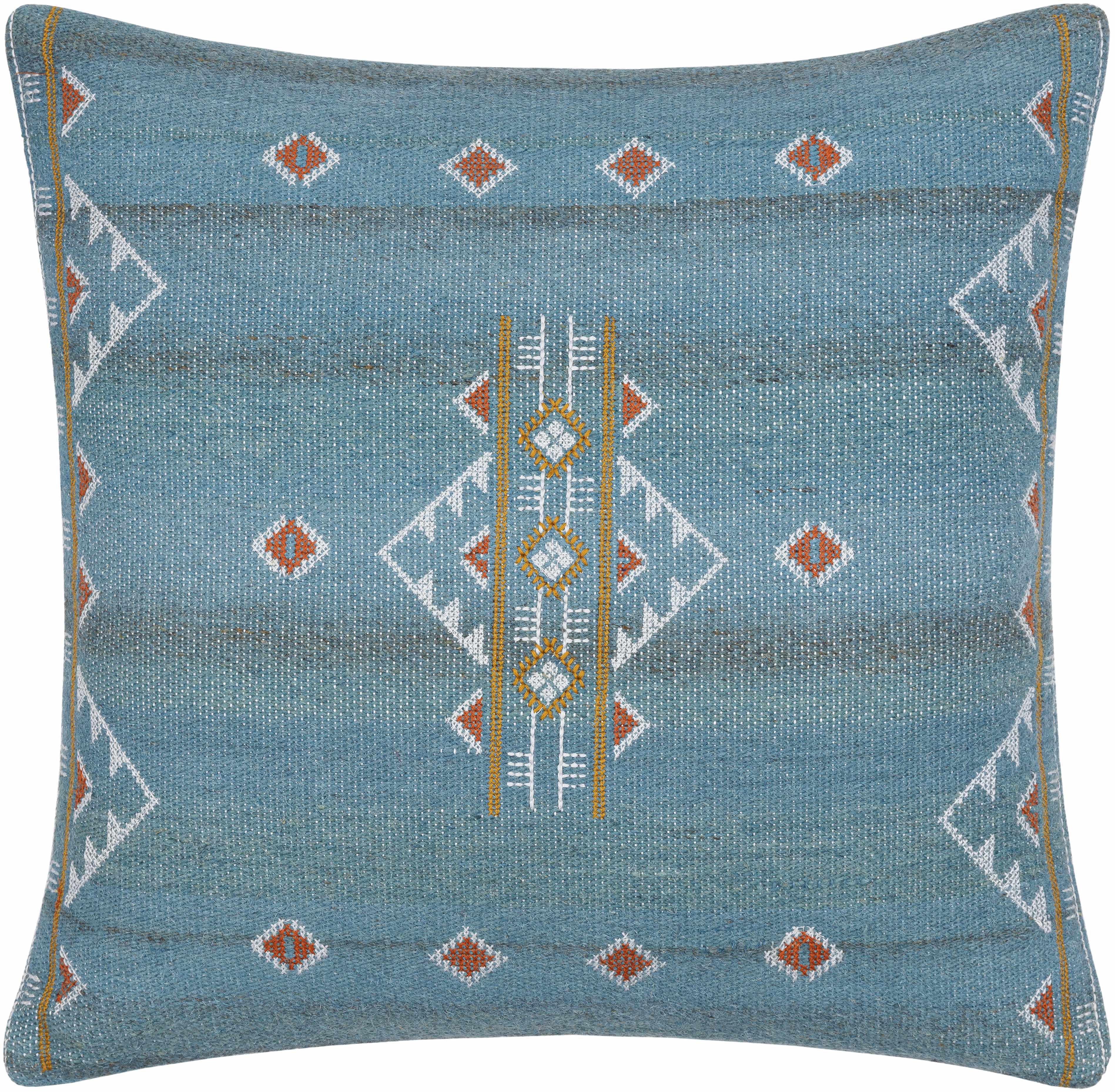Eyal Rustic Blue Geometric Accent Pillow - Clearance-0