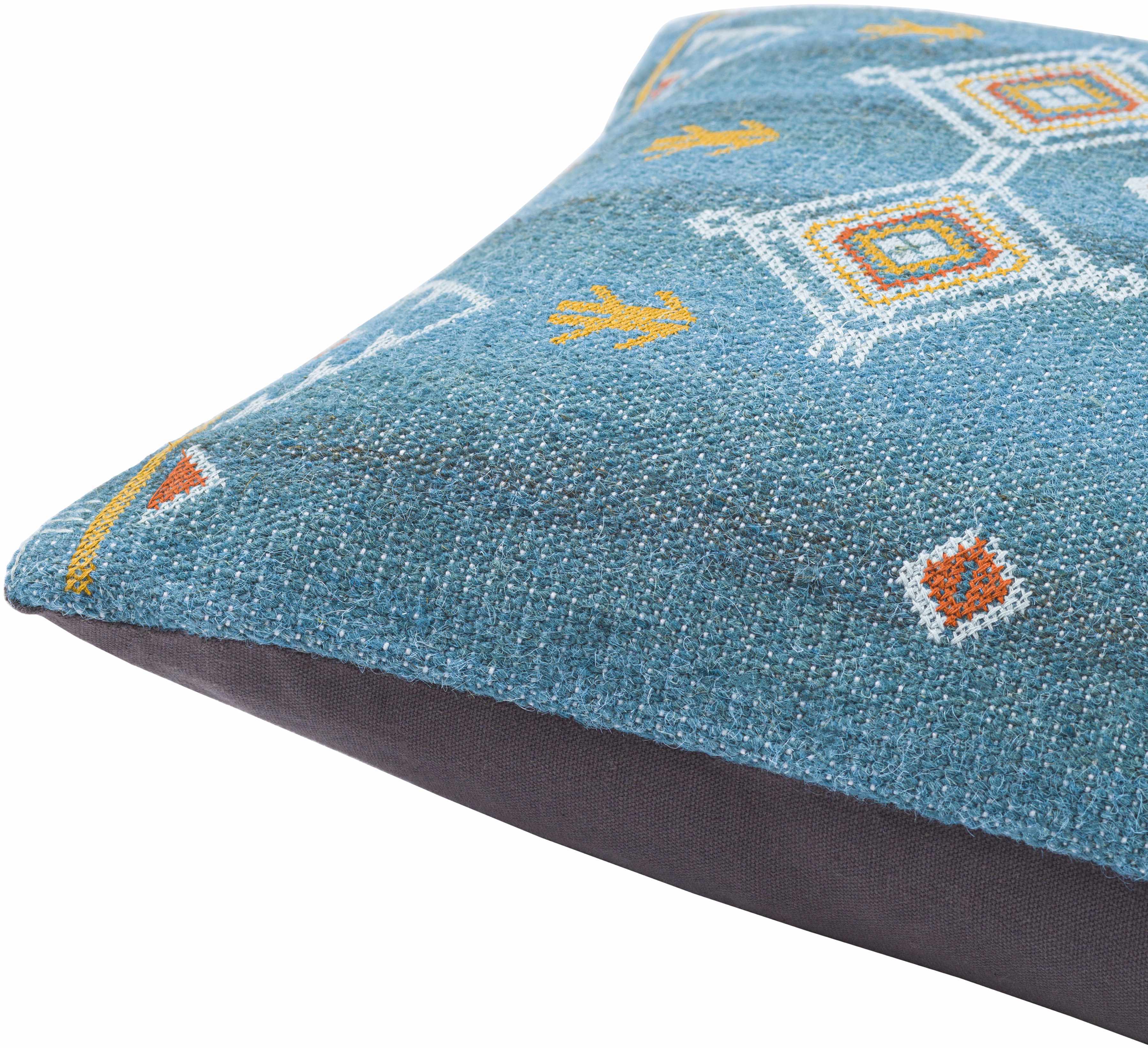 Eyal Rustic Blue Geometric Accent Pillow - Clearance-1