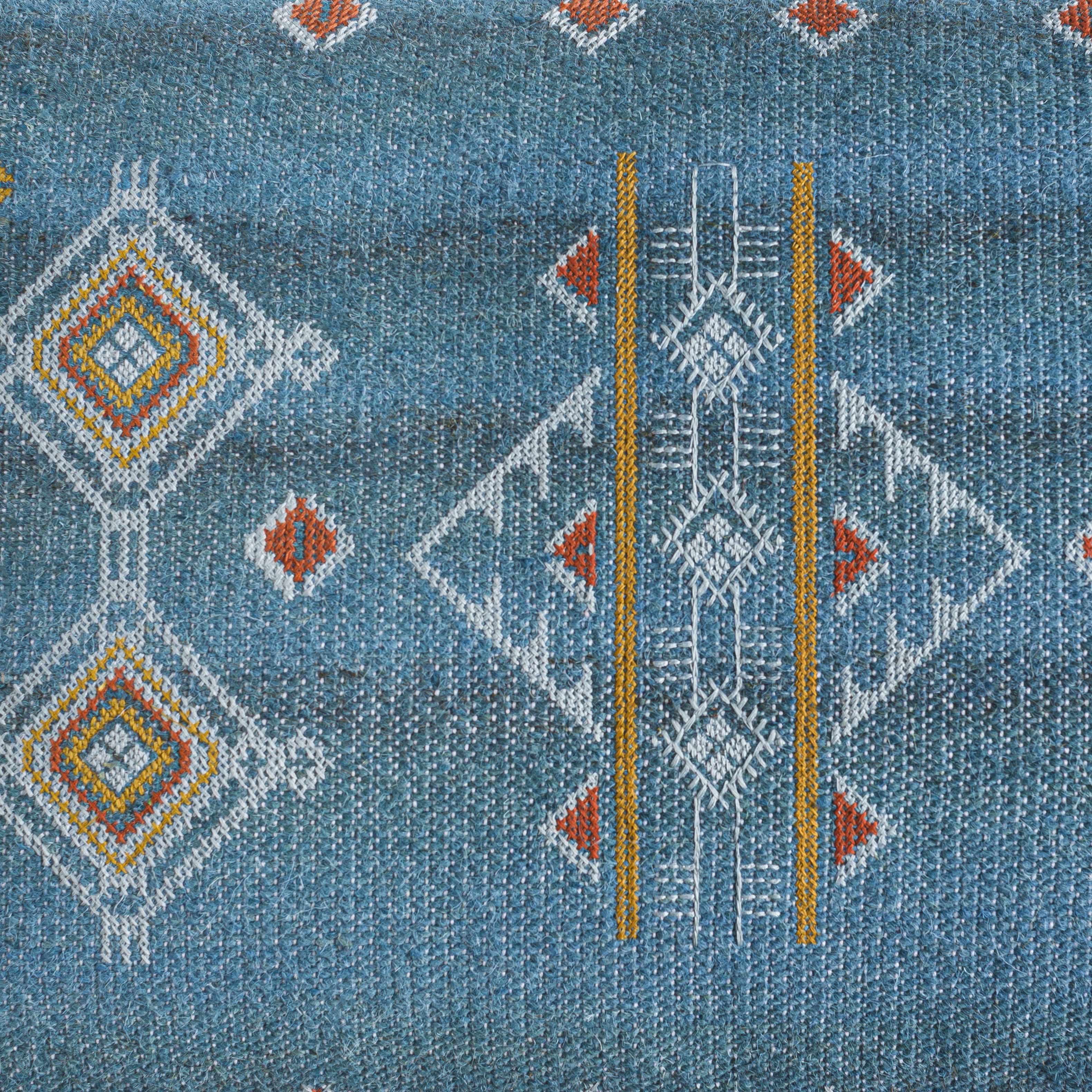 Eyal Rustic Blue Geometric Accent Pillow - Clearance-3