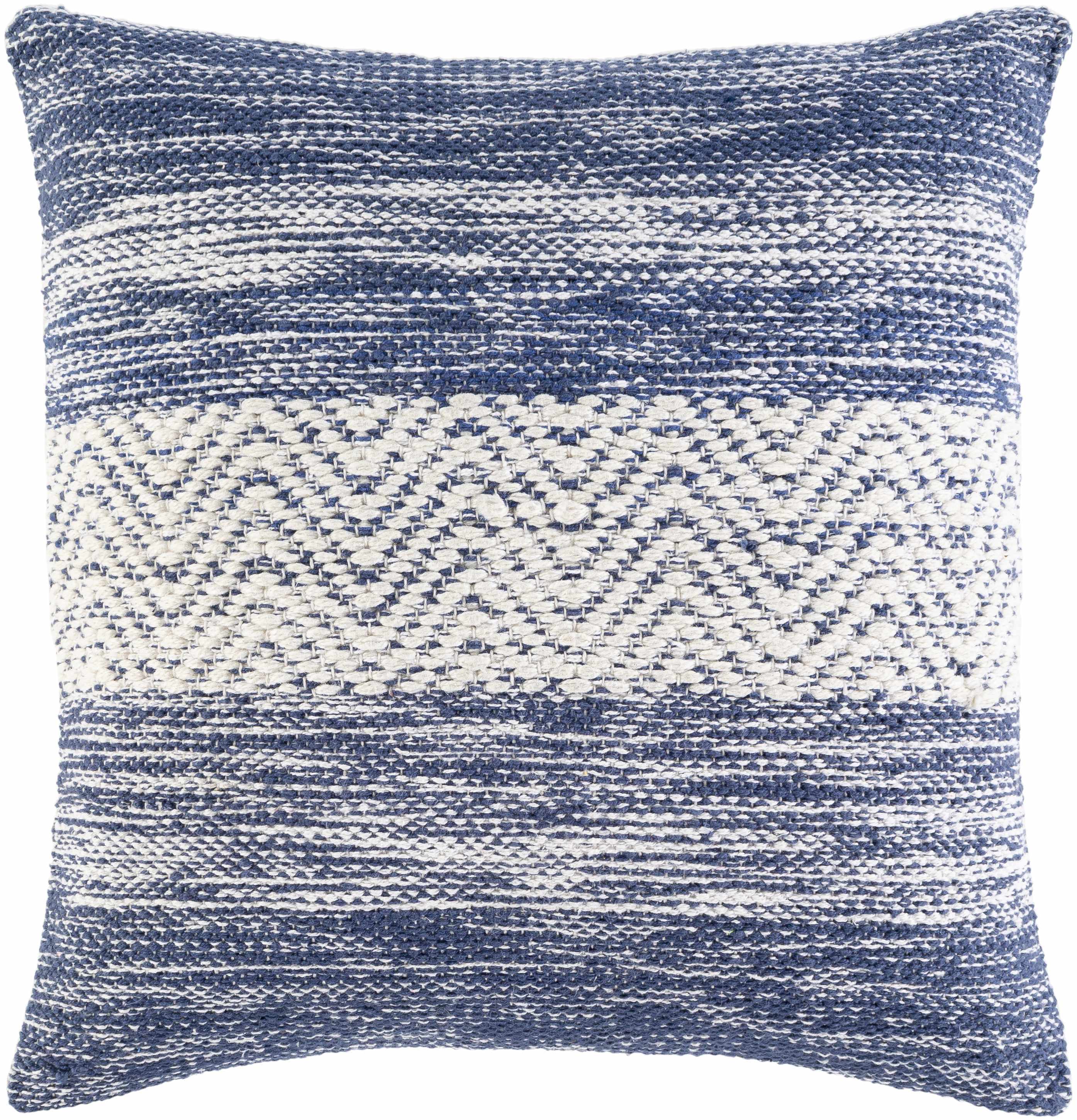 Eynesil Blue & White Chevron Accent Pillow-1