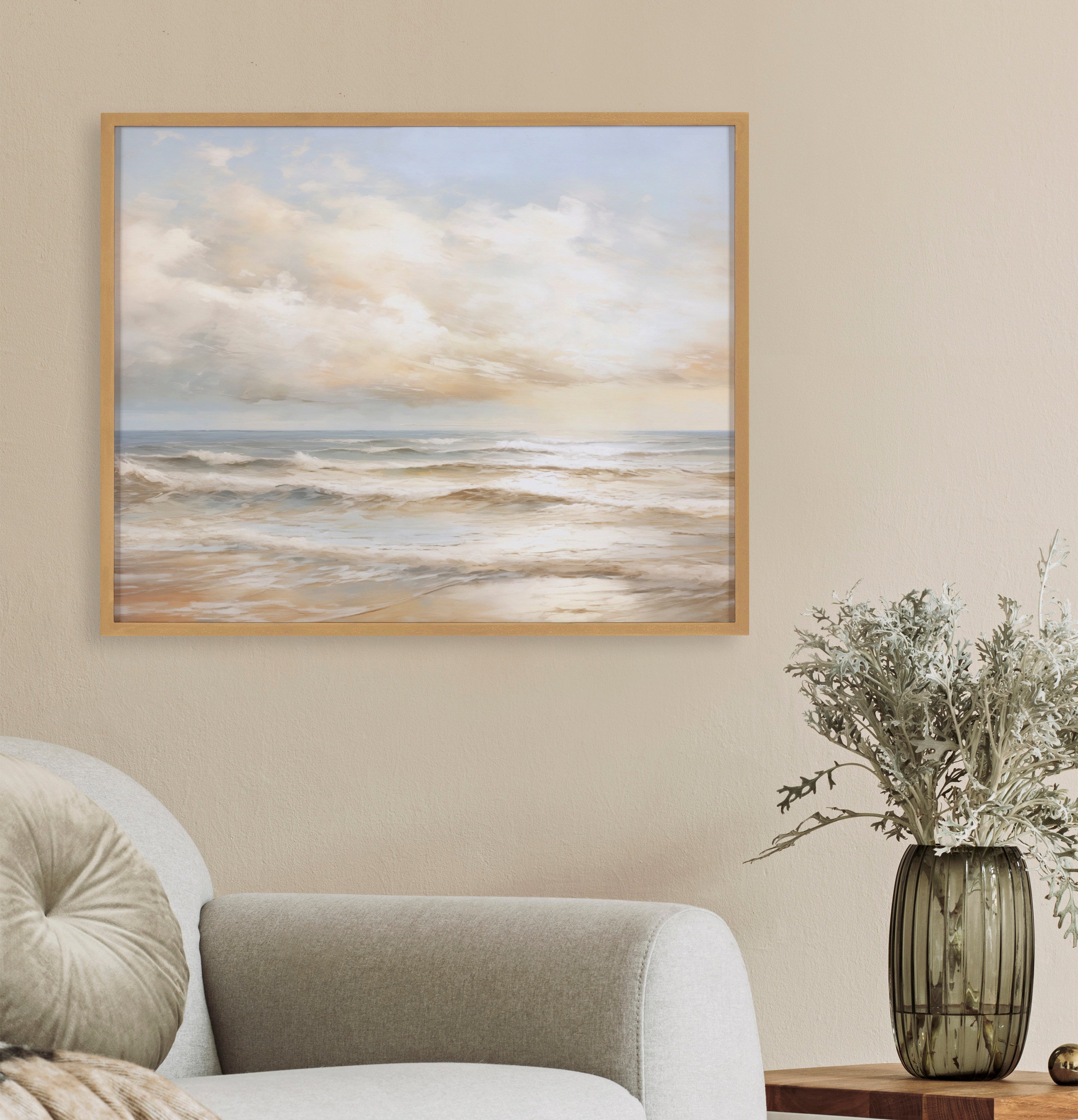 Gallery Beach Waves Sunset Cloud Landscape Print by The Creative Bunch Studio