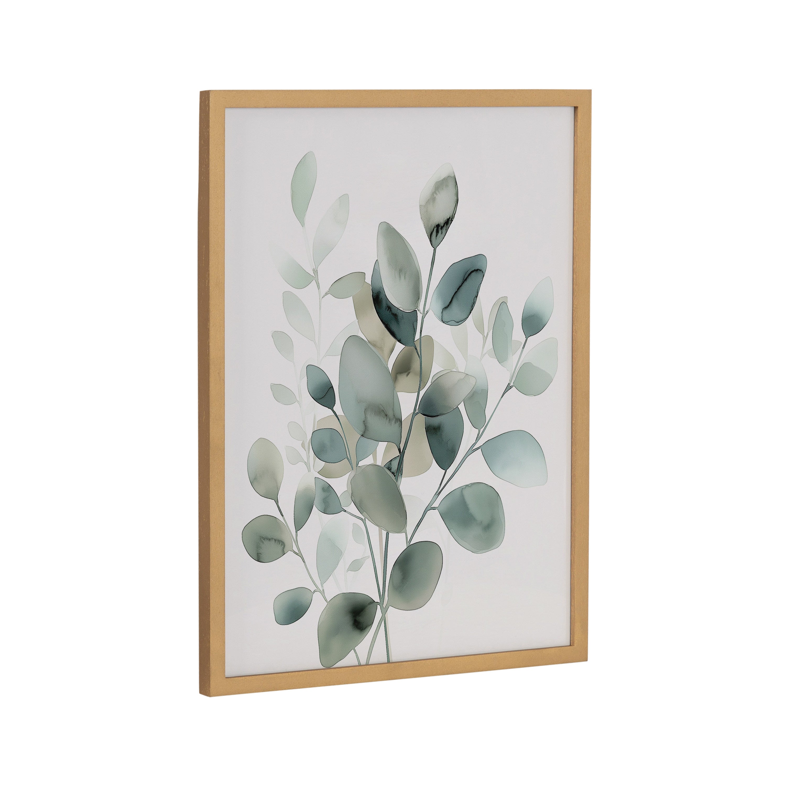 Gallery Modern Minimalist Botanical Watercolor in Muted Teal Print by The Creative Bunch Studio
