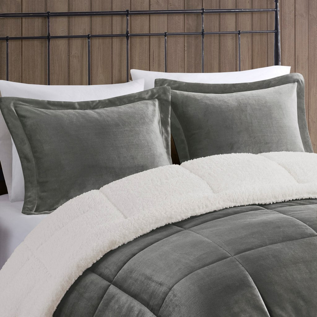 King Plush to Sherpa Down Alternative Comforter Set