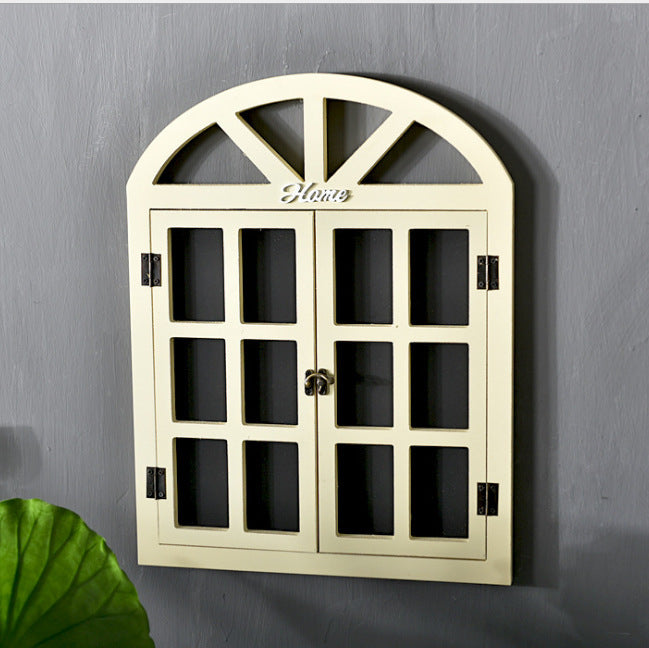 Wooden False Window Chalkboard Wall Decor