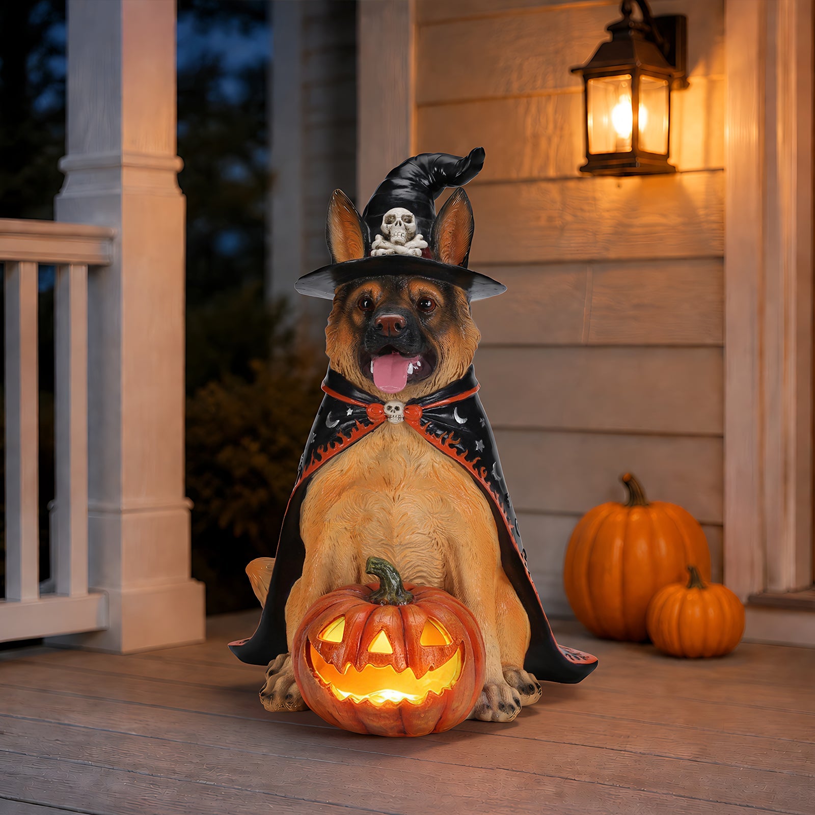 Halloween German Shepherd Dog Statue