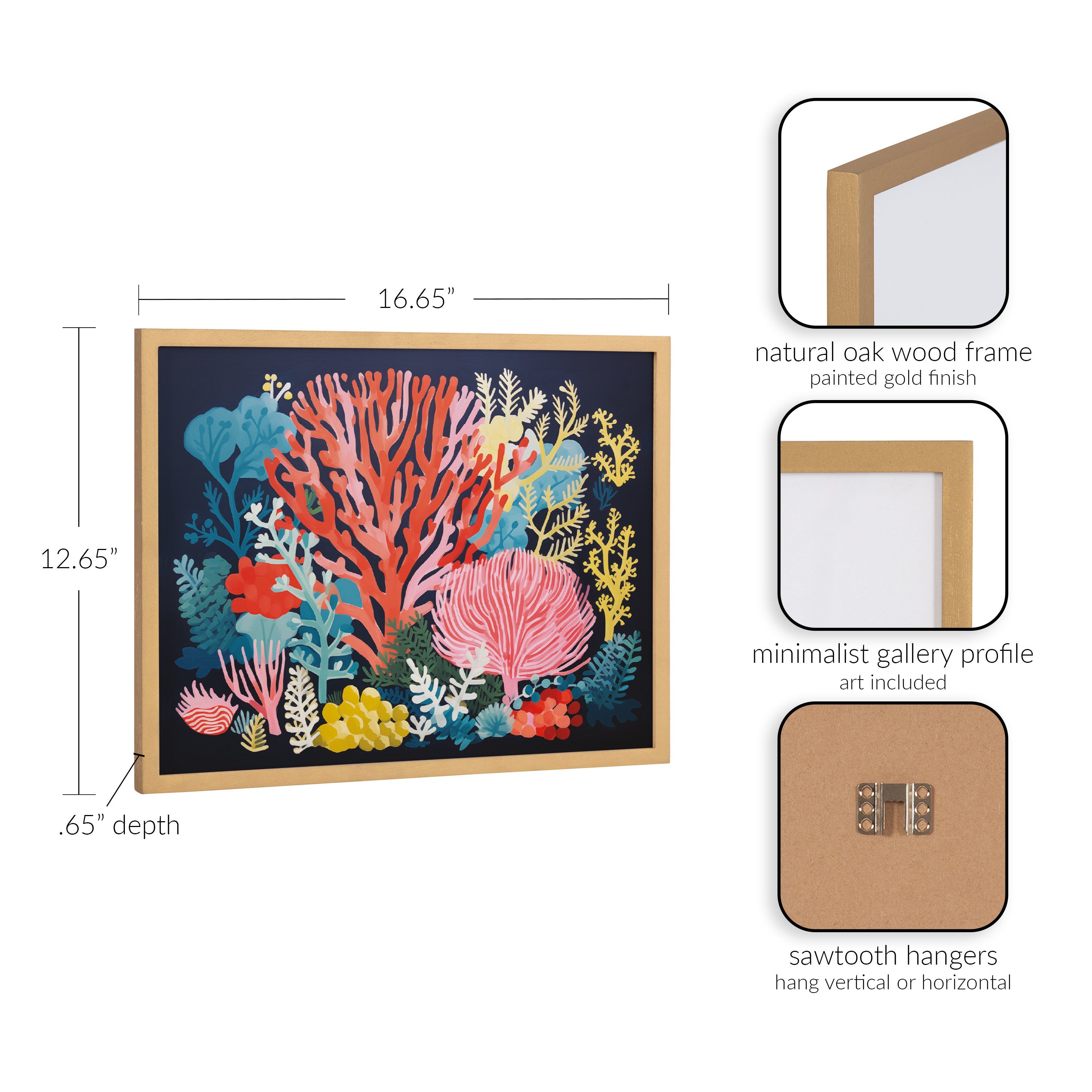 Gallery Bright Coral Underwater Ocean Print by The Creative Bunch Studio