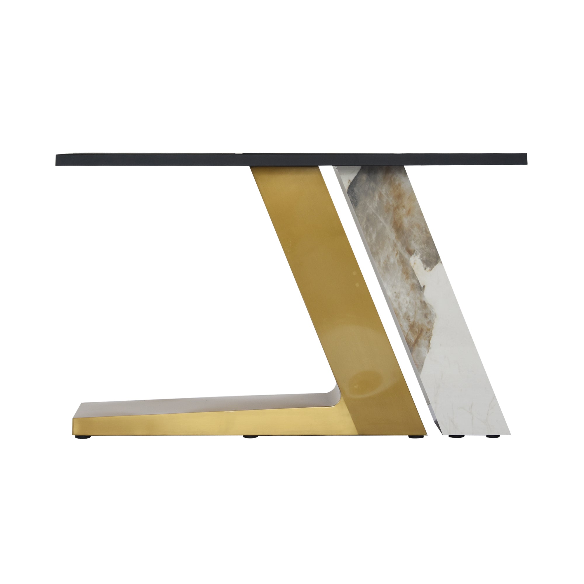 Modern Stone Pandora Straight Panel Dining Table-4