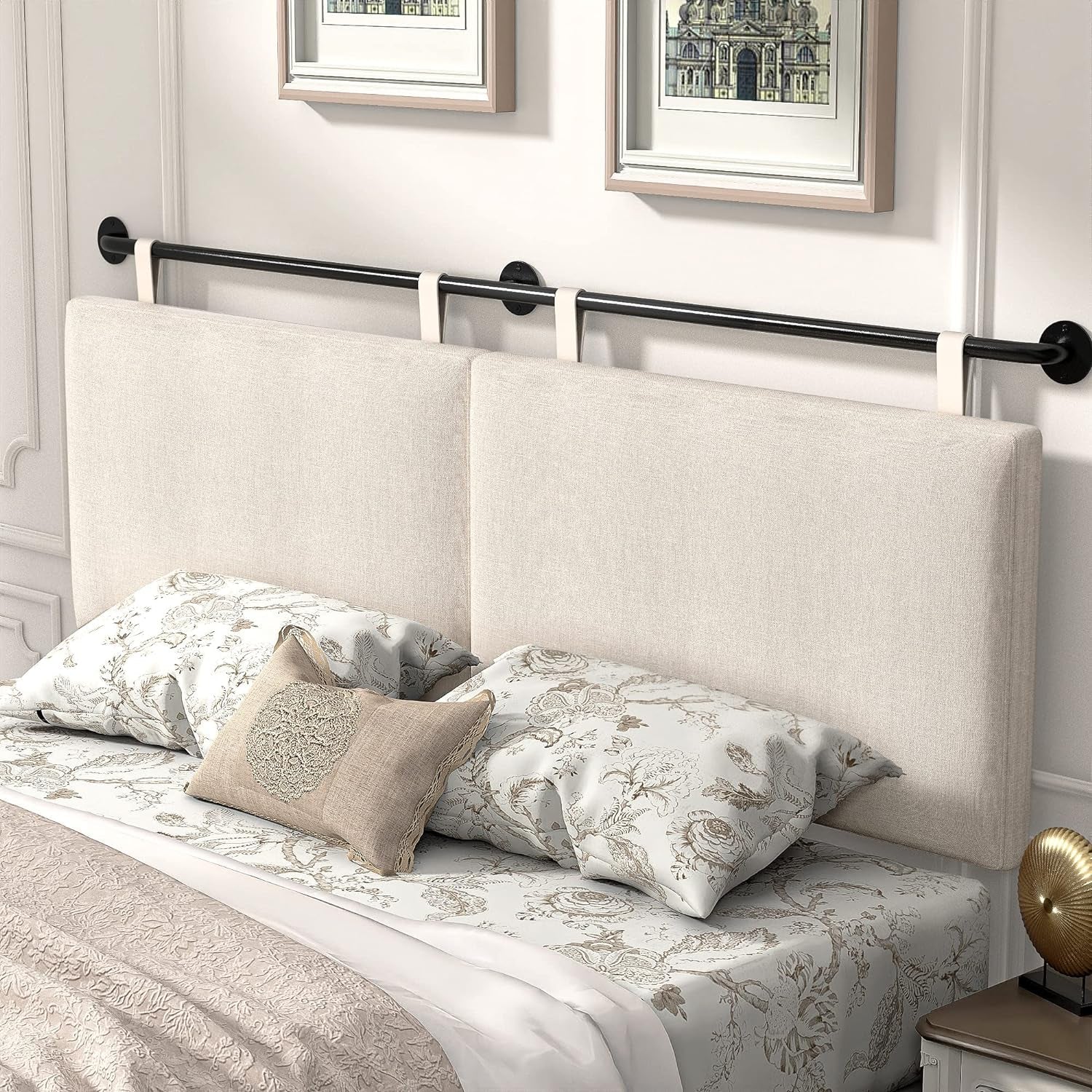 Adjustable Wall Mounted King Size Headboard with Tufting