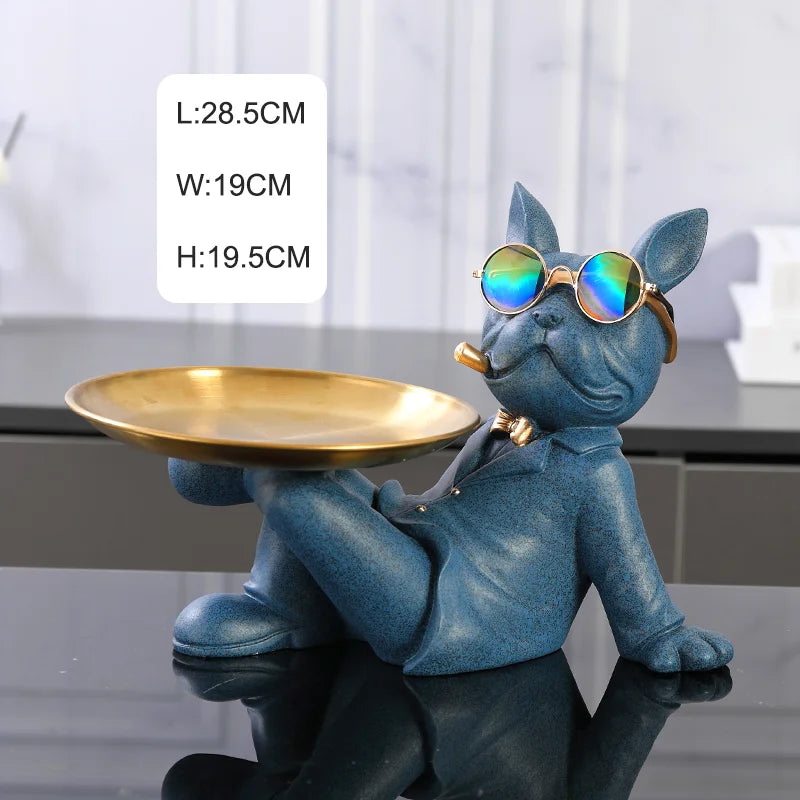 Resin Home Decor French Bulldog Statue Decorative Sculptures for Home