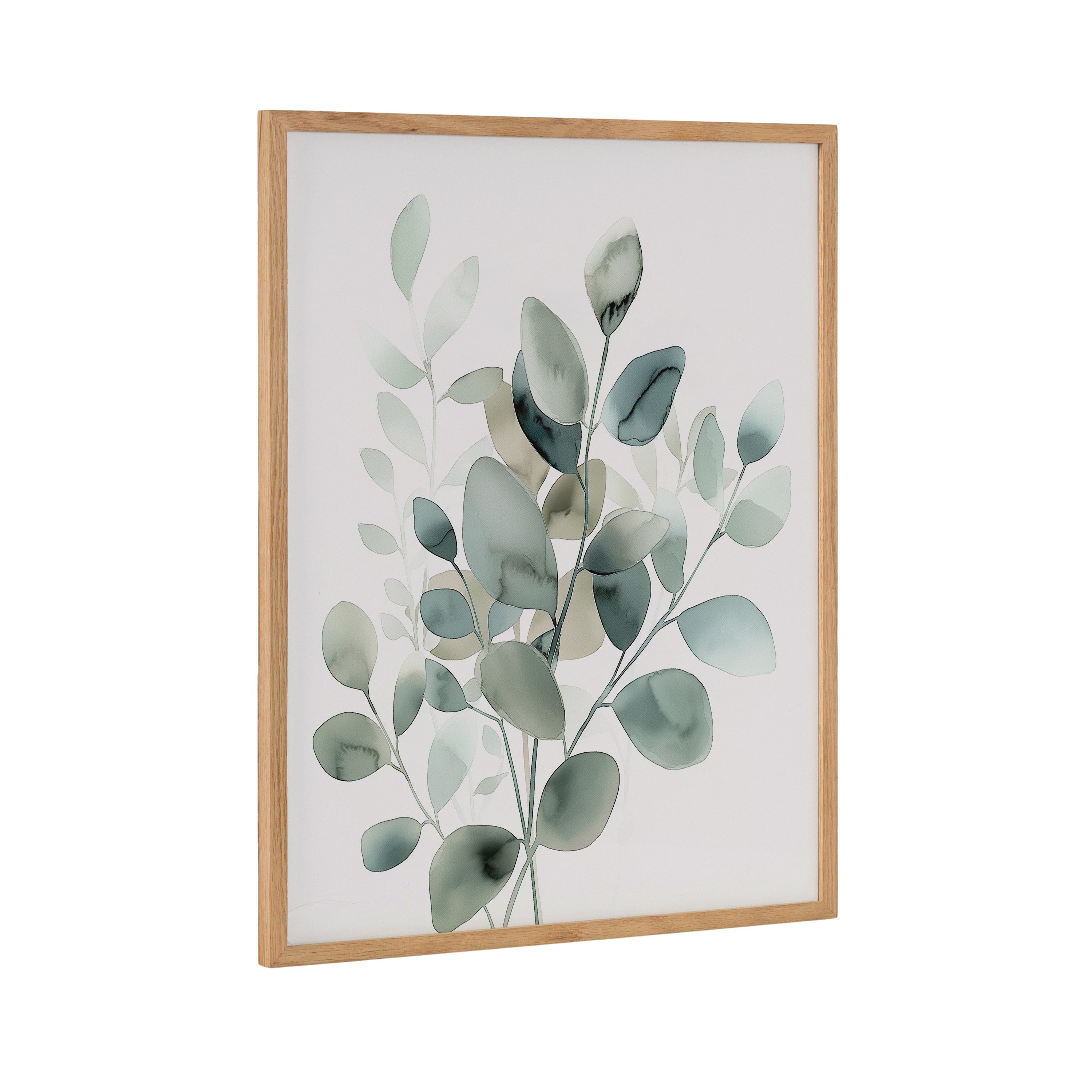 Gallery Modern Minimalist Botanical Watercolor in Muted Teal Print by The Creative Bunch Studio
