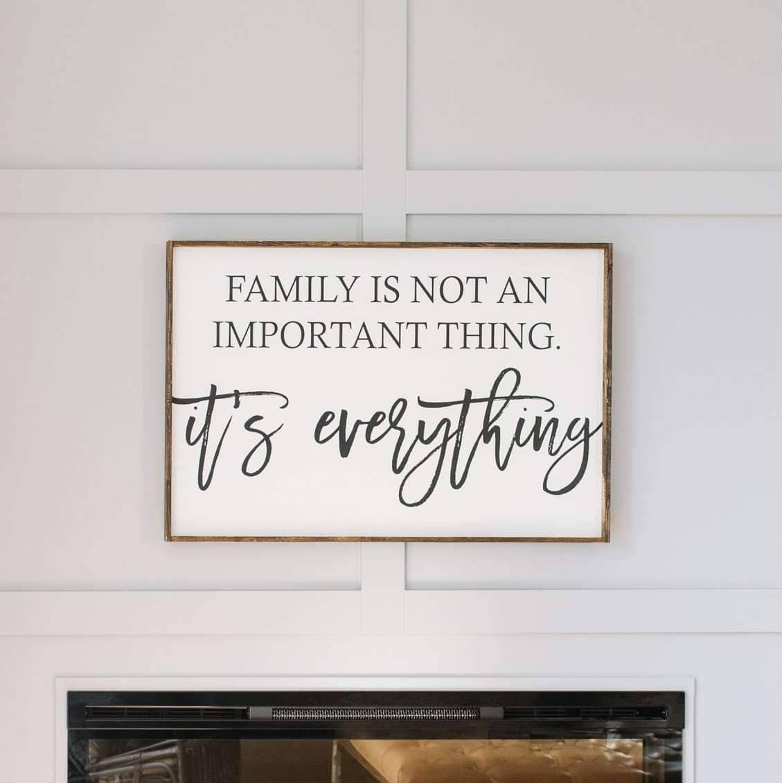 Family is Not an Important Thing Wood Sign-0